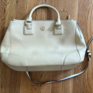 Cream Tory Burch purse